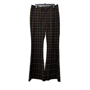 NWT SMYTHE Size 10 Bootcut Trousers In Plaid Mid-rise MSRP $450